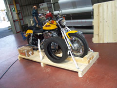 Imballaggi in legno speciale per motociclo
